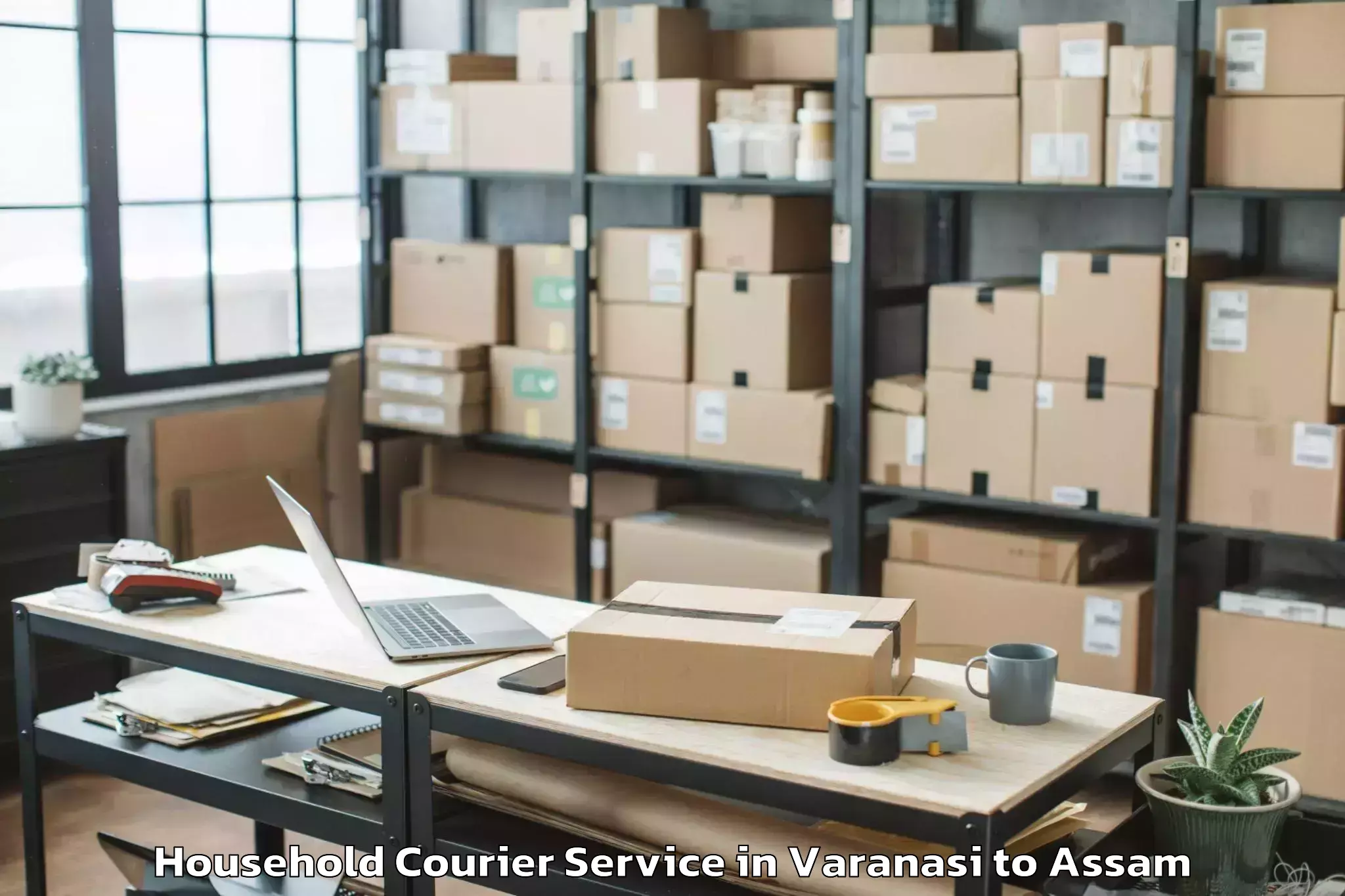 Efficient Varanasi to Pachim Nalbari Household Courier